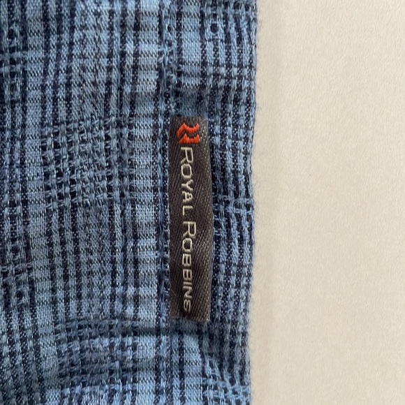 Royal Robbins, Blue Plaid Button-Down Shirt, Coolmax, Size L - Picture 3 of 6